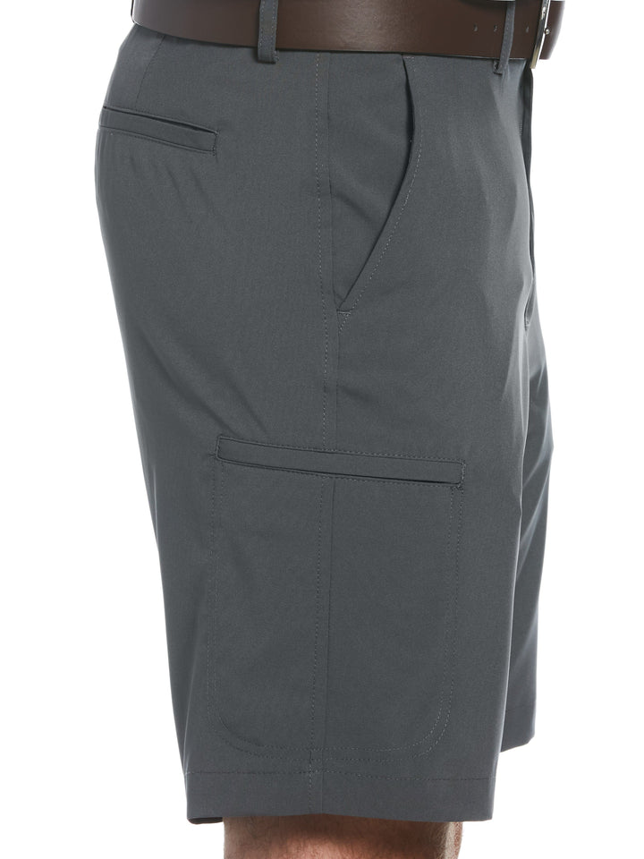 Men's Flat Front Solid Golf Short with Cargo Pocket | 9" Inseam