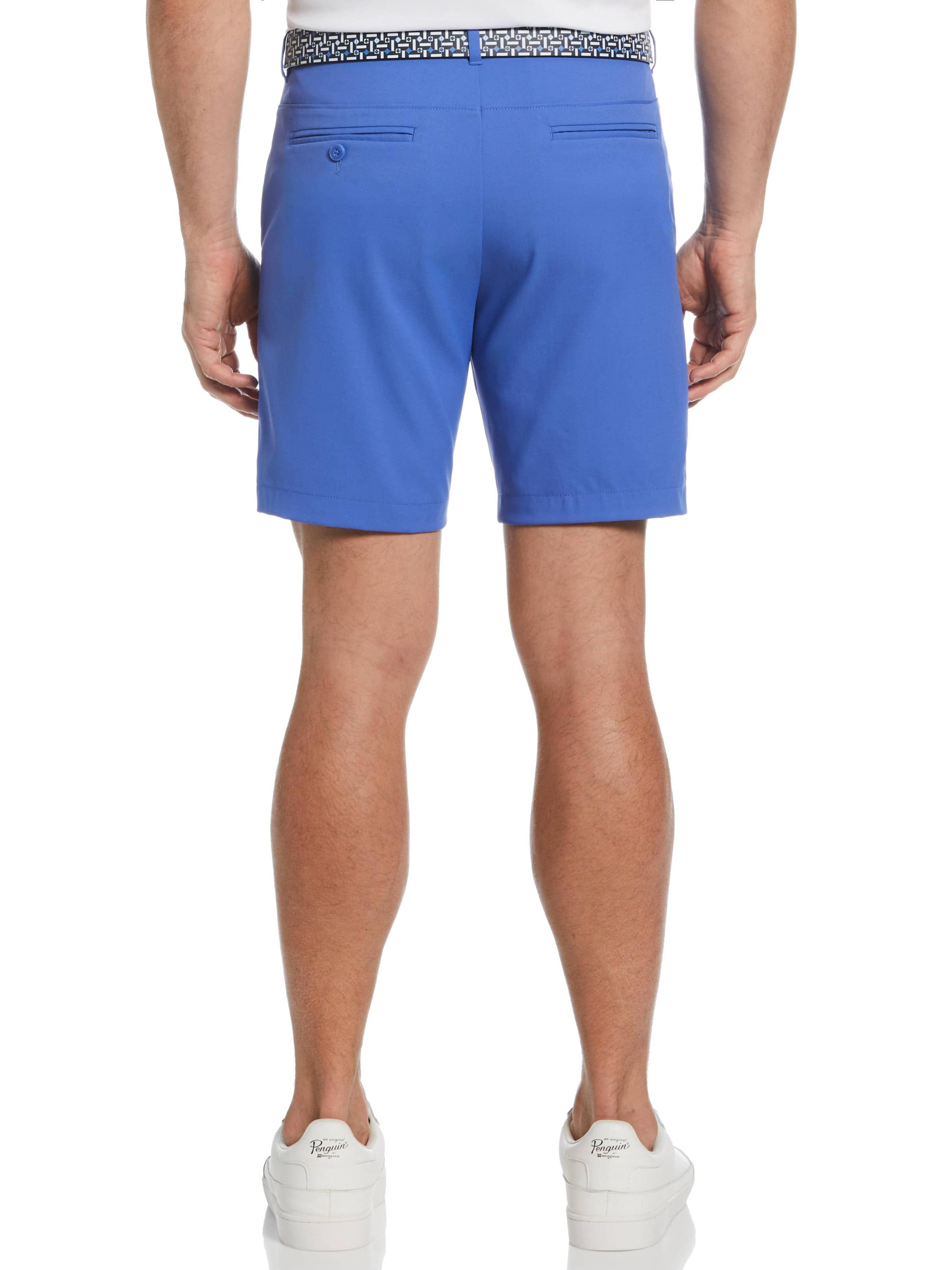 Men's Flat Front Solid Golf Shorts | 9