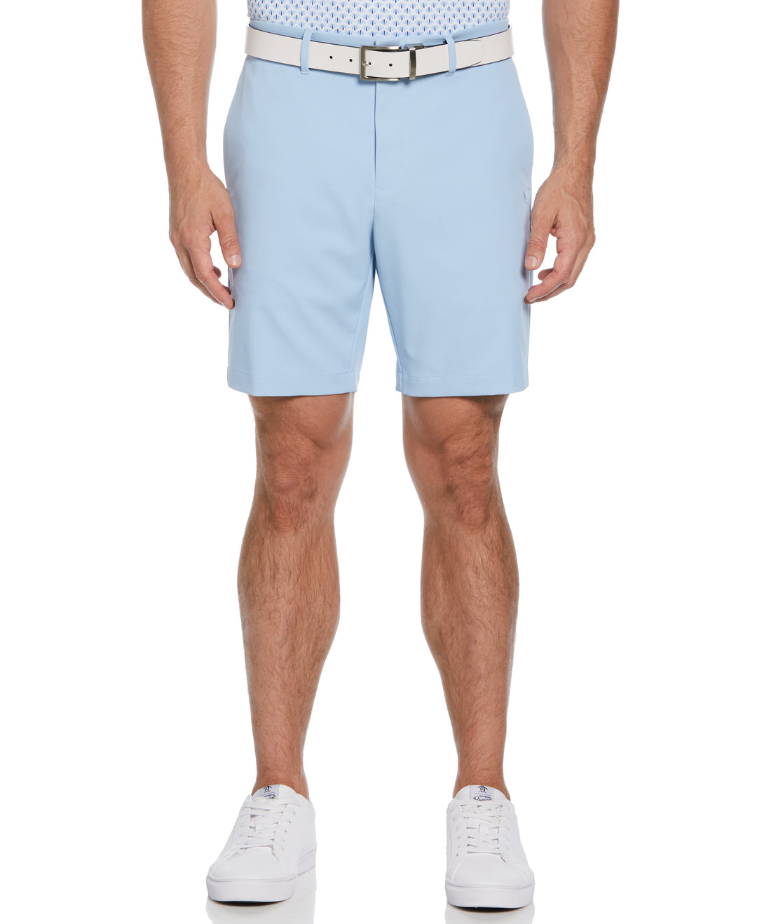 Flat Front Solid Golf Shorts (Powder Blue) 
