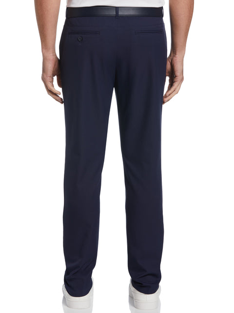 Flat Front Solid Golf Trousers (Black Iris) 