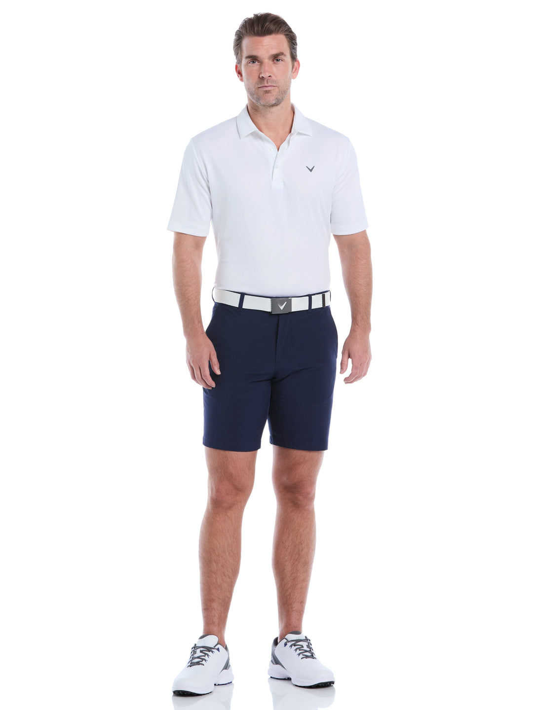 Men's Flat Front Stretch Golf Shorts | 9" Inseam