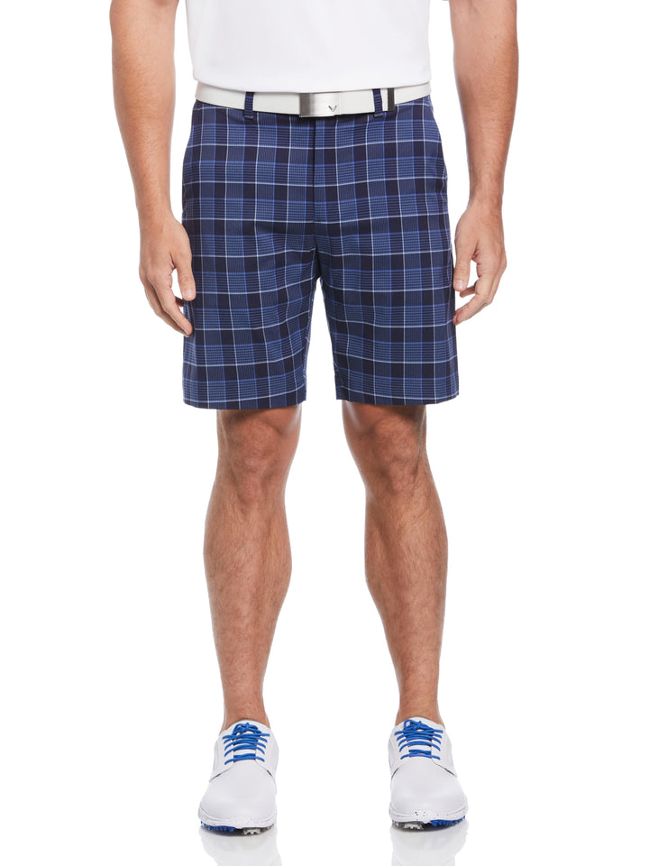 Flat Front Yarn Dye Heritage Plaid Ergo Golf Short (Peacoat) 