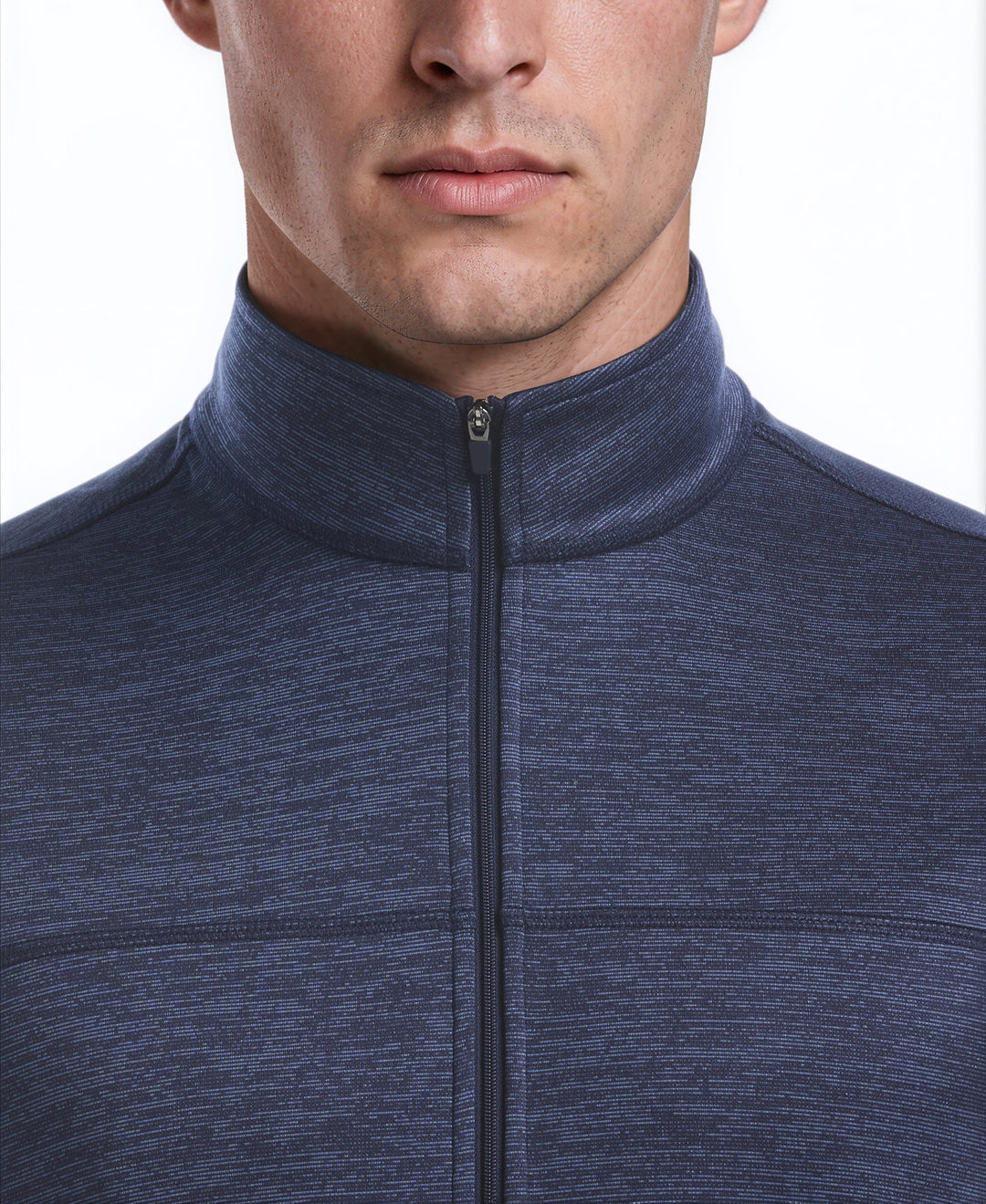 Promo Fleece Full Zip Golf Vest (Dk Peacoat Htr) 