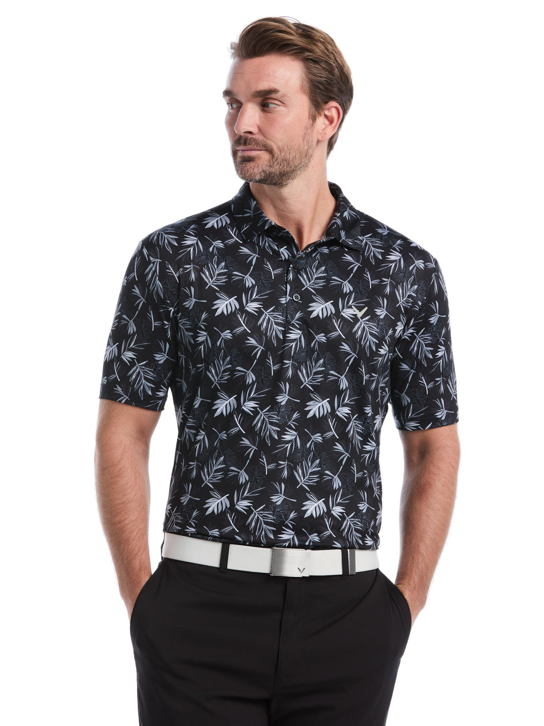 Men's Floral Polo