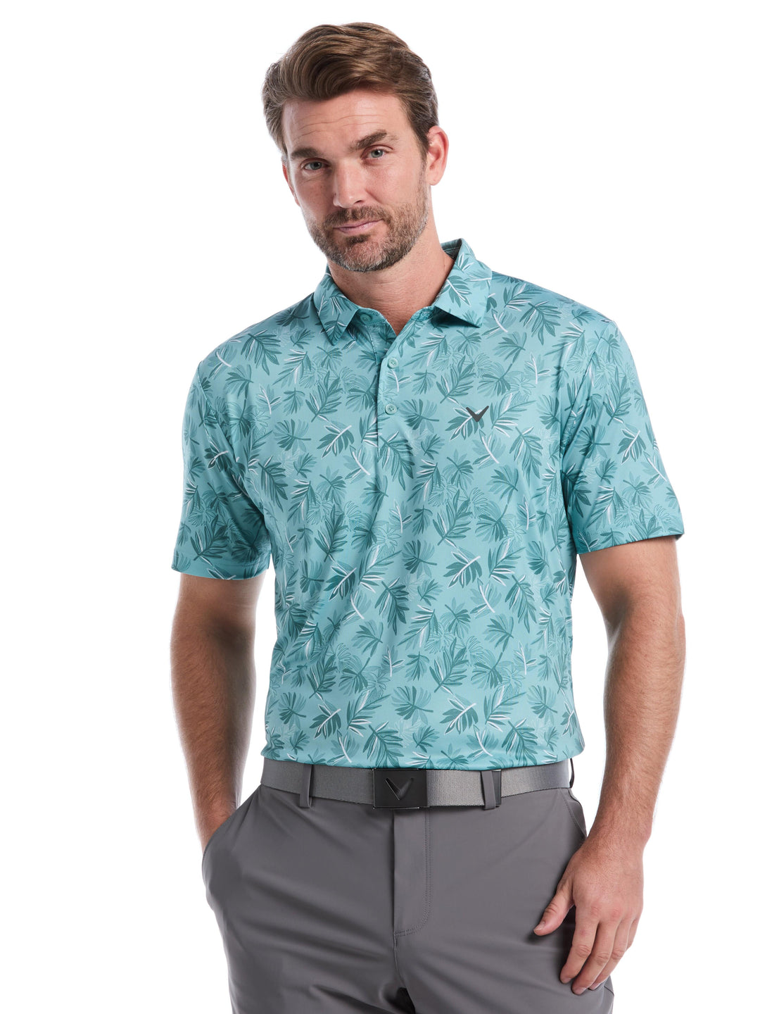 Men's Floral Polo