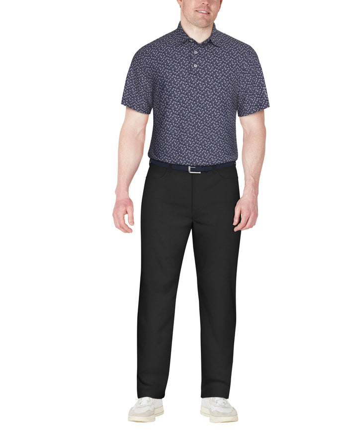 Floral Print Golf Polo (Peacoat) 