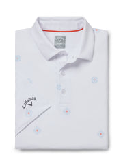 Foulard Print Golf Polo (Bright White) 