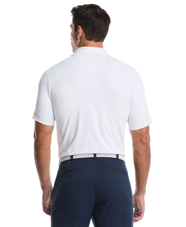 Geometric Print Golf Polo (Bright White) 