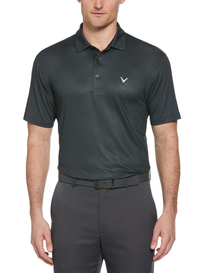 Men's Gingham Print Golf Polo