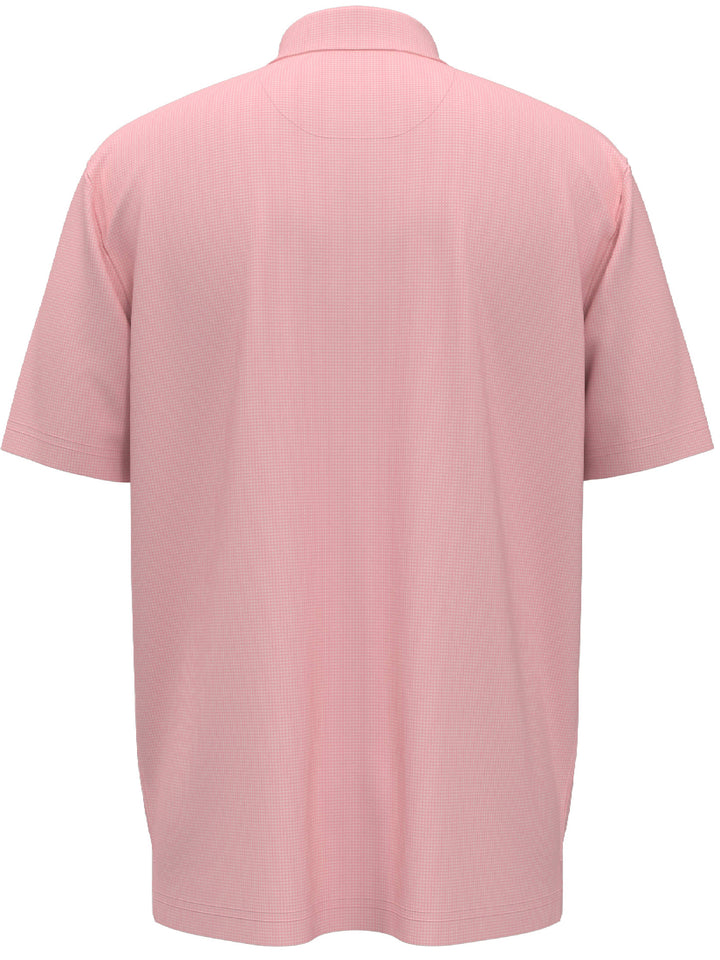 Men's Gingham Print Golf Polo