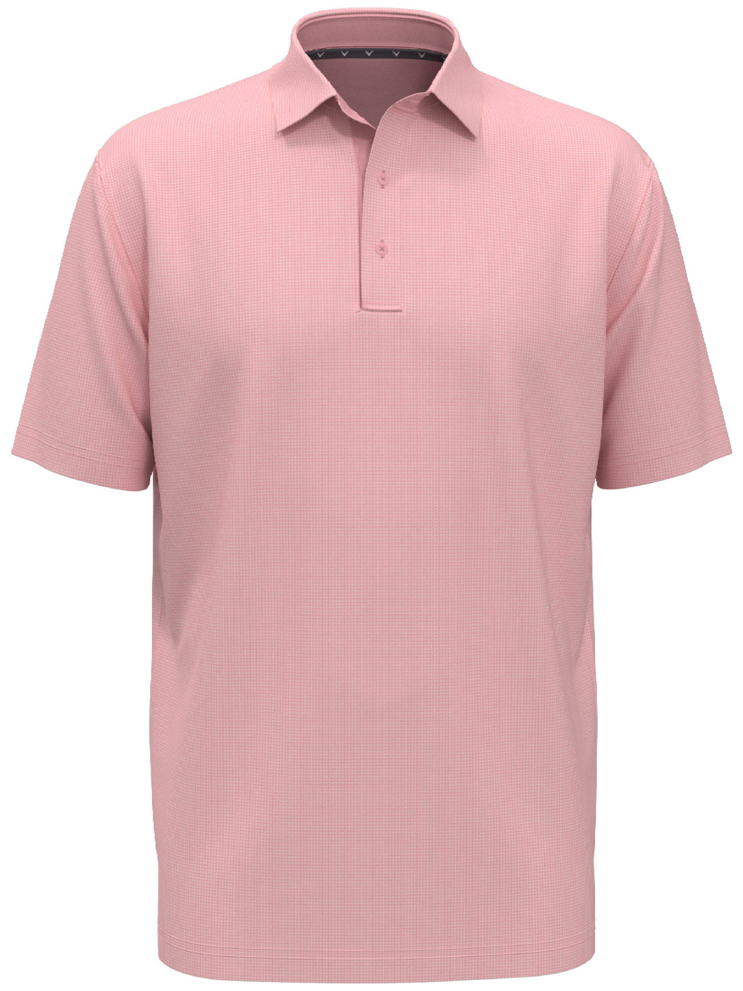 Men's Gingham Print Golf Polo