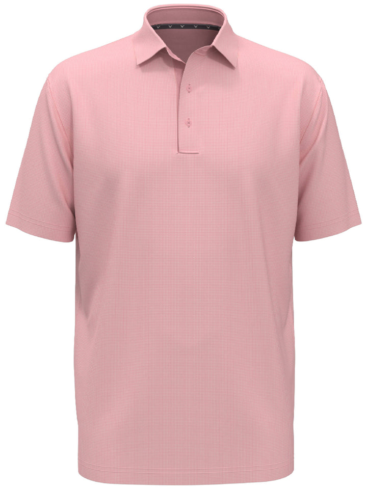 Men's Gingham Print Golf Polo