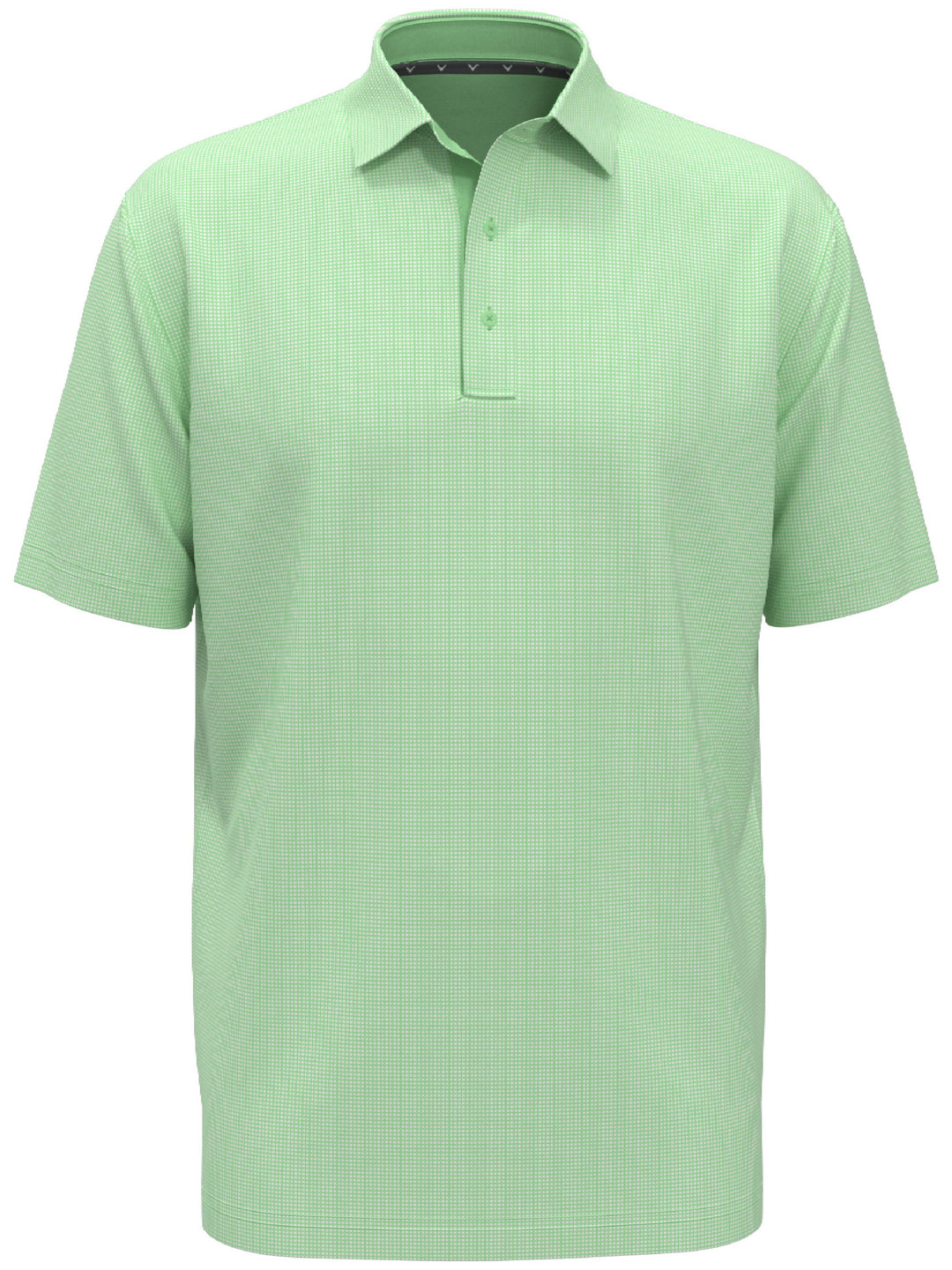 Men's Gingham Print Golf Polo