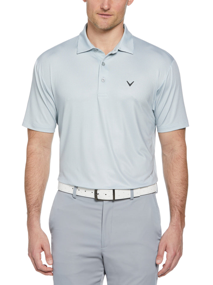 Men's Gingham Print Golf Polo
