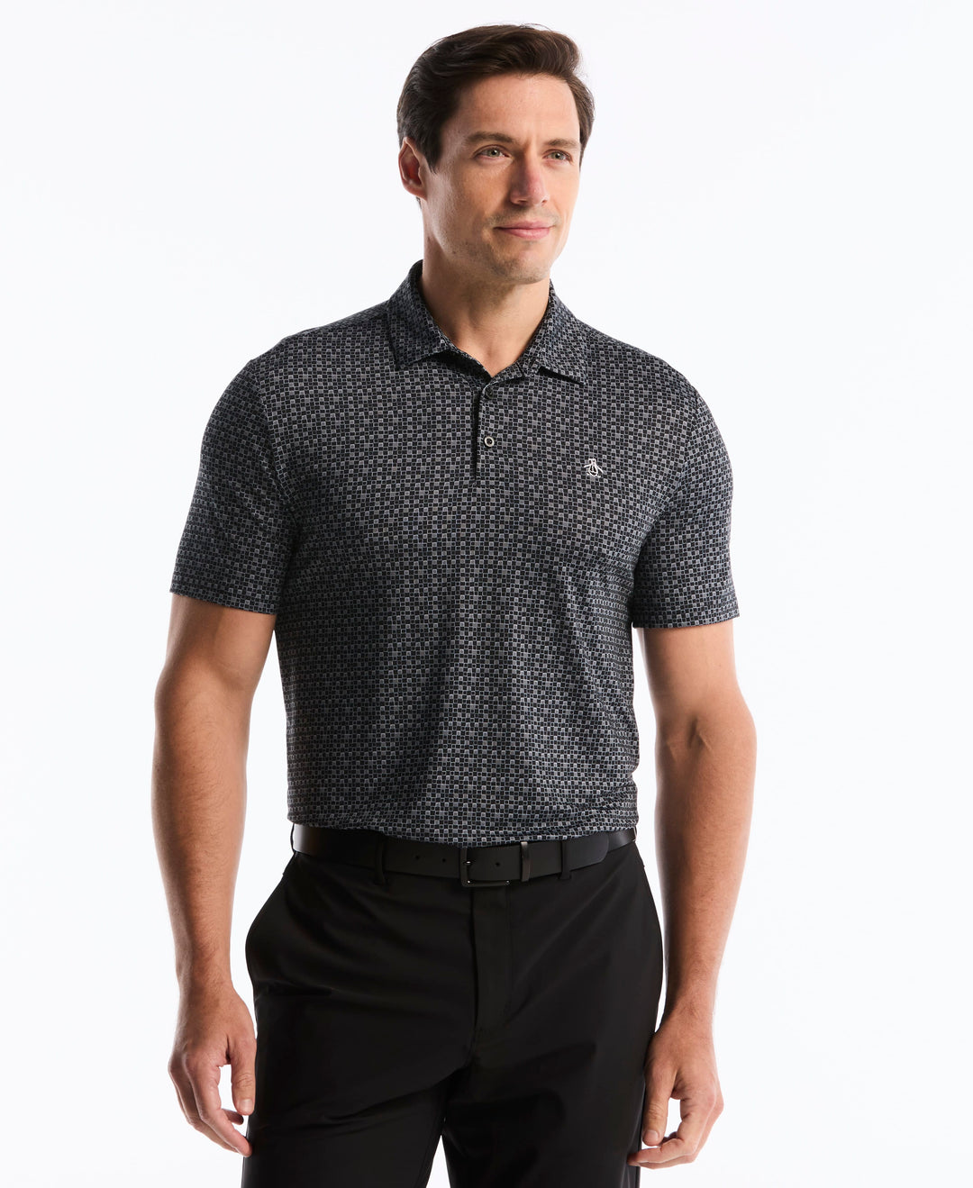 Mod Gingham Golf Polo (Caviar) 