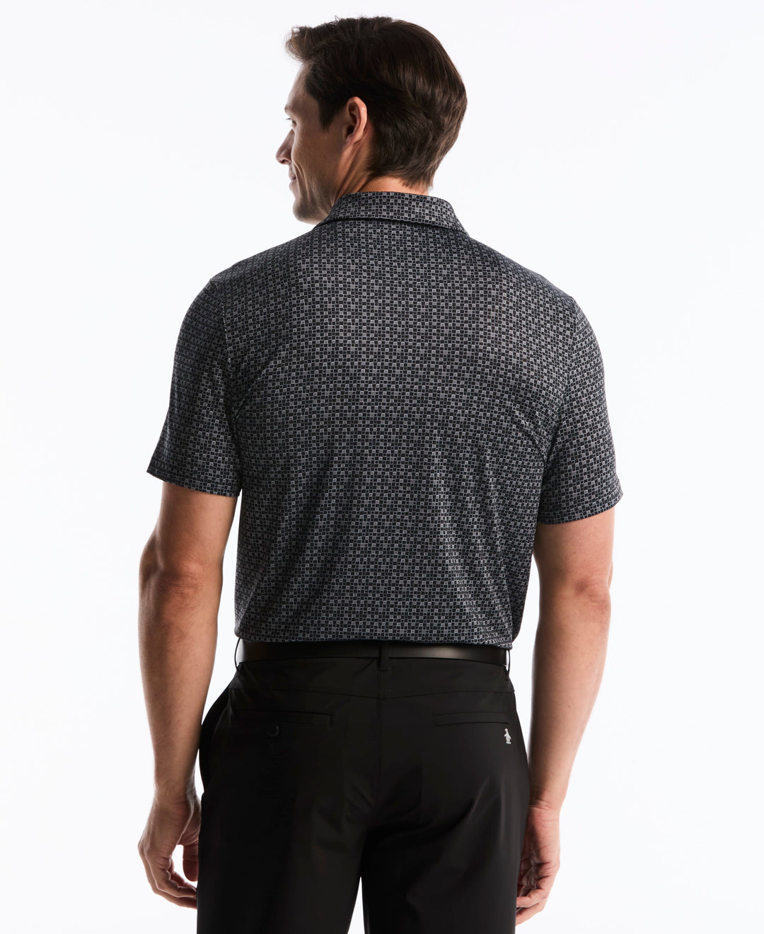 Mod Gingham Golf Polo (Caviar) 
