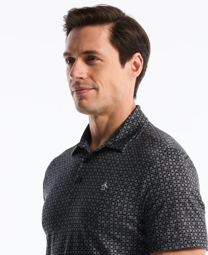 Mod Gingham Golf Polo (Caviar) 