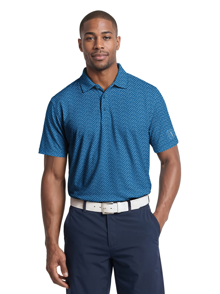 Men's Golf Bag Conversational Print Polo