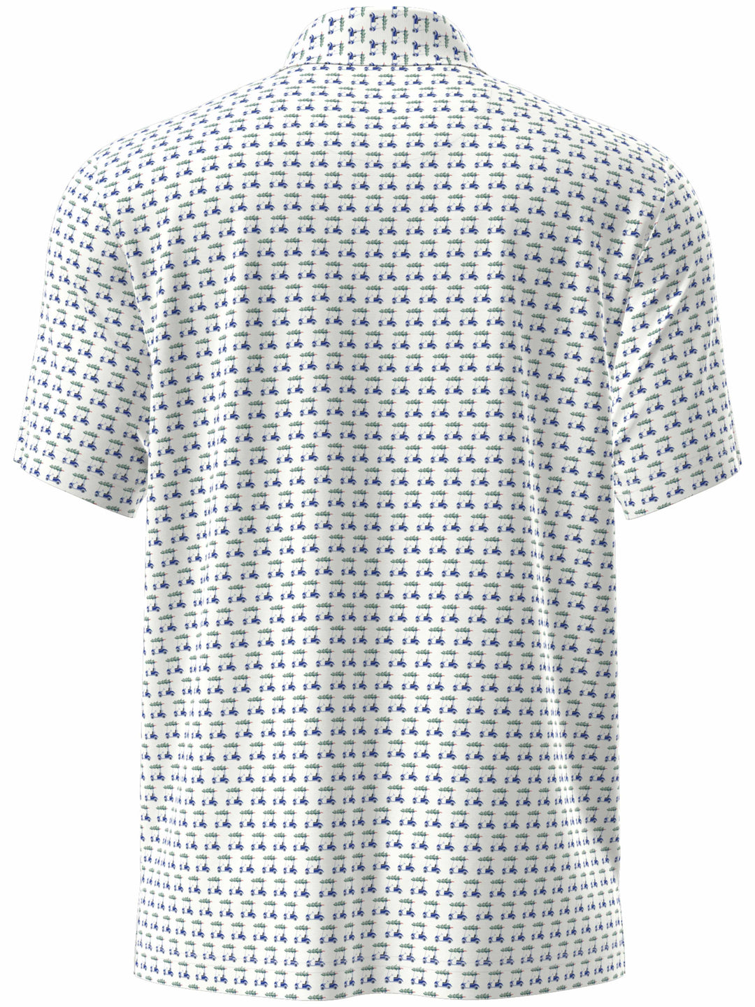 Men's Golf Cart Holiday Conversational Polo