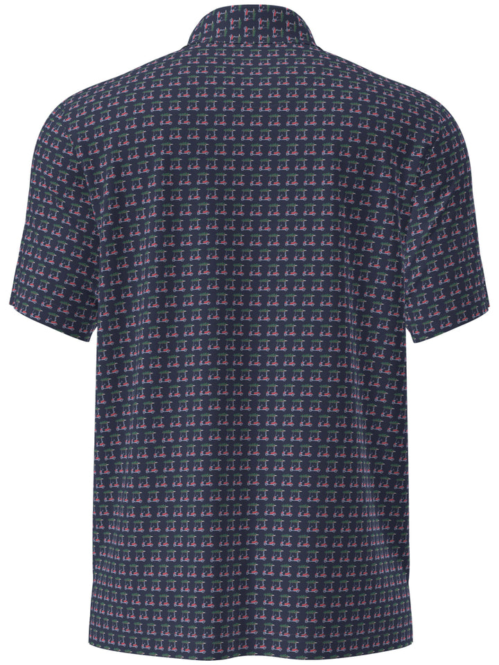 Men's Golf Cart Holiday Conversational Polo
