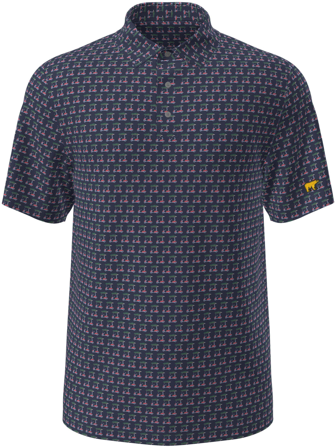 Men's Golf Cart Holiday Conversational Polo