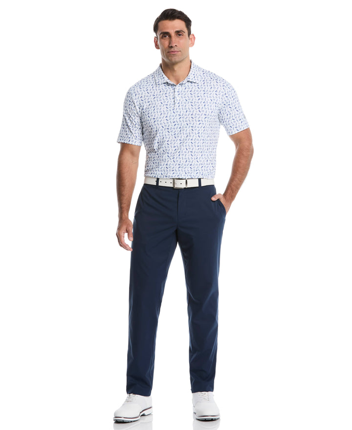 Golf Print Golf Polo (Brt Wh/Surf The Web) 