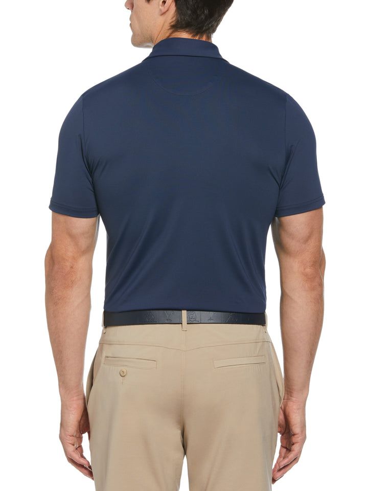 Got Game Engineered Stripe Block Print Polo (Black Iris) 