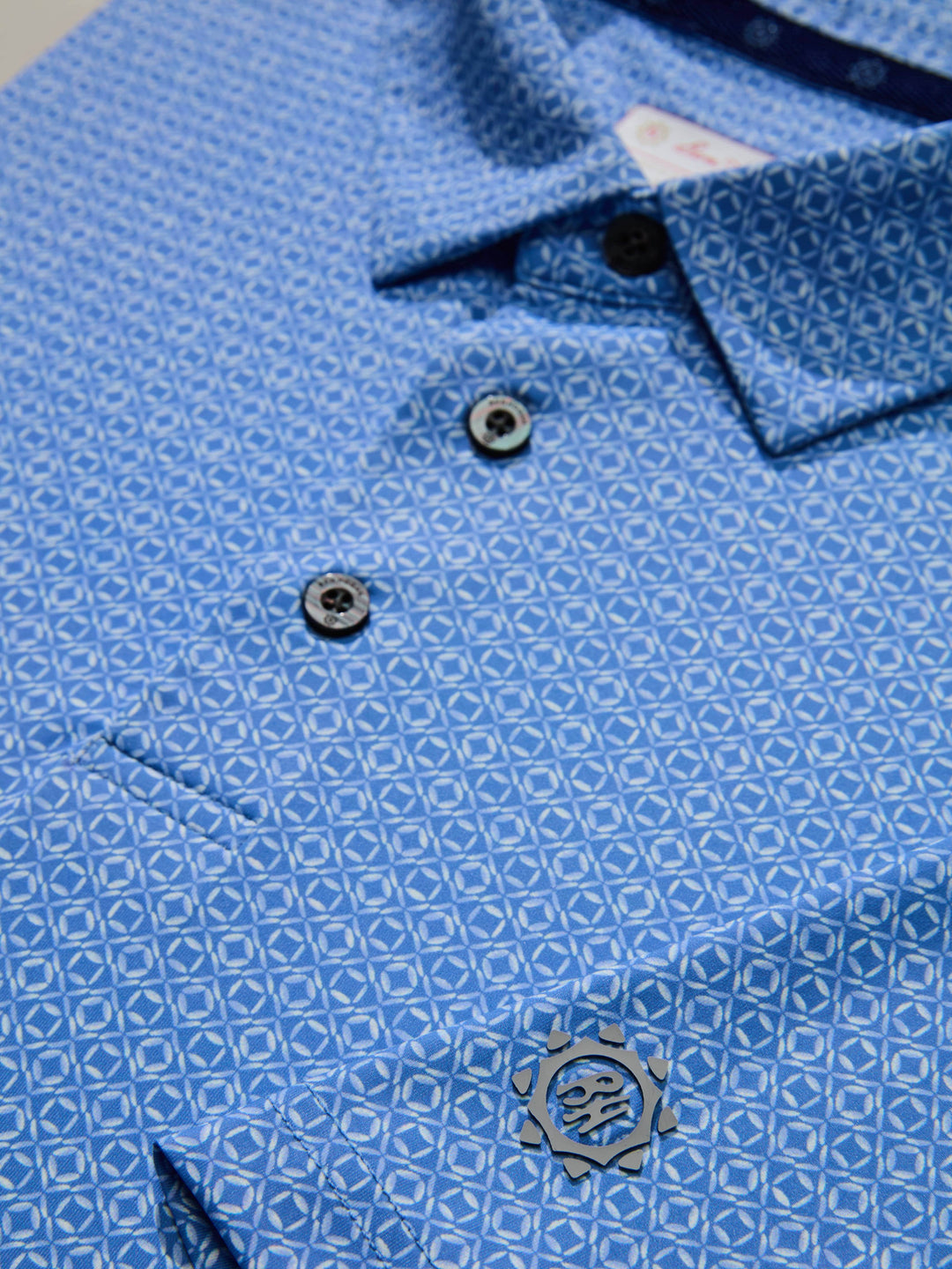 Men's Gradient Geometric Print Golf Polo