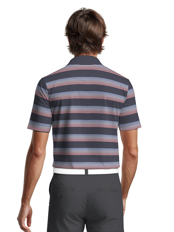Men's Gradient Stripe Polo Shirt