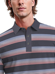 Men's Gradient Stripe Polo Shirt