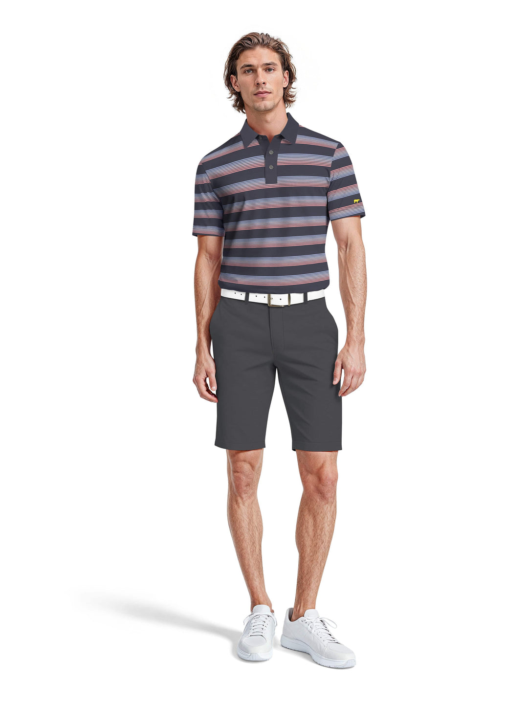 Men's Gradient Stripe Polo Shirt