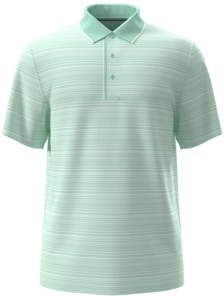 Men's Gradient Stripe Polo with Rib Collar
