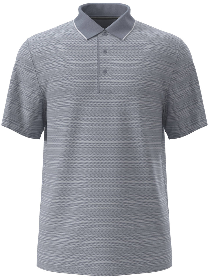 Men's Gradient Stripe Polo with Rib Collar