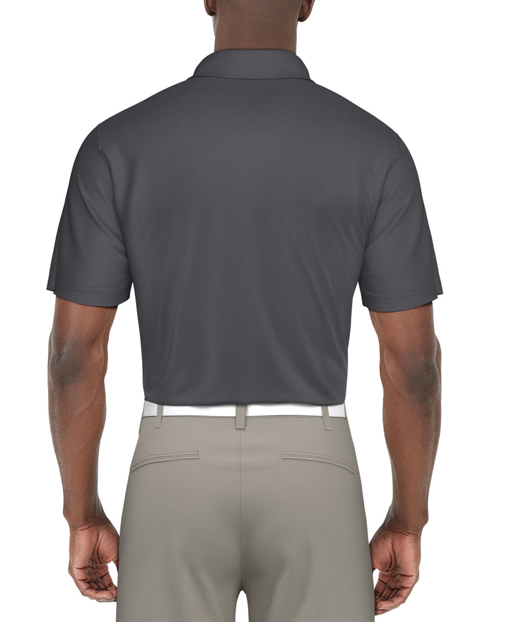 SHORT SLEEVE GRADIENT STRIPE PRINTED POLO (Iron Gate) 