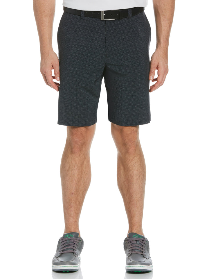 Mens Grid Print Short (Caviar) 