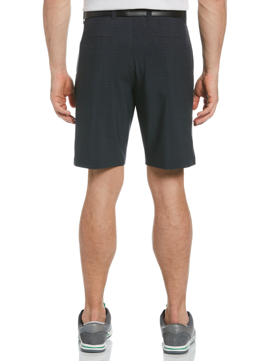 Mens Grid Print Short (Caviar) 