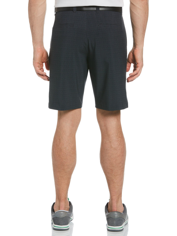 Mens Grid Print Short (Caviar) 