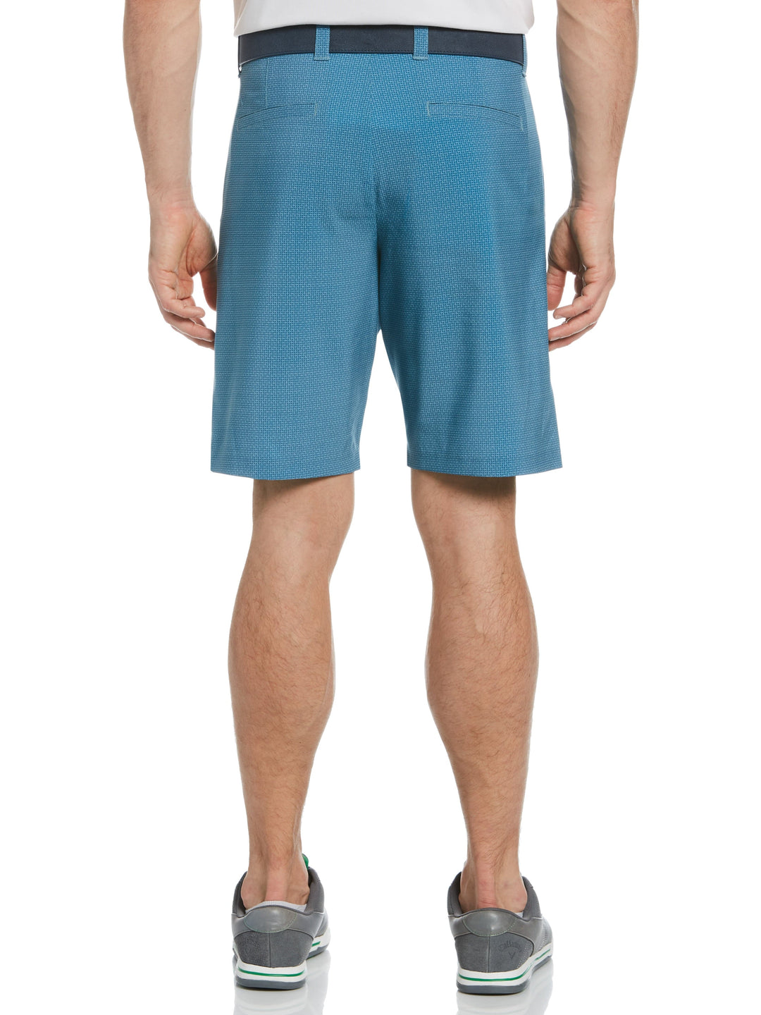 Mens Grid Print Short (Real Teal) 