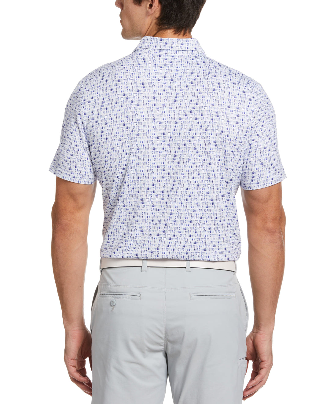 Have a Beer Novelty Print Golf Polo (Bluing) 