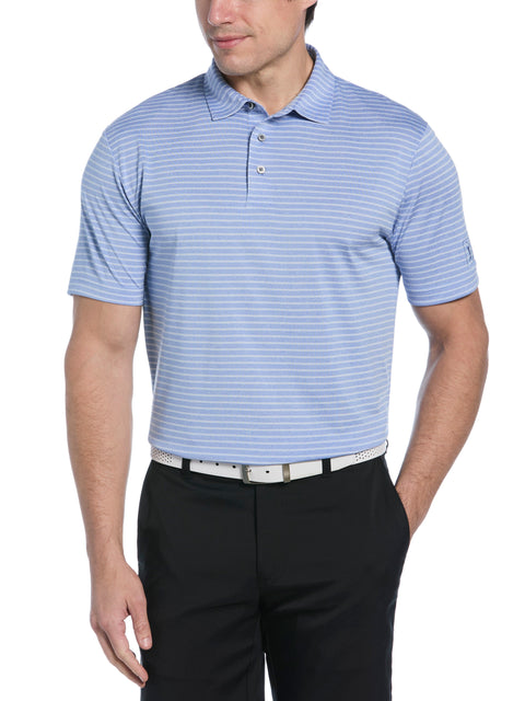 Men's Heather Feeder Stripe Golf Polo