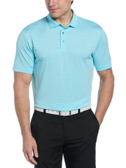 Men's Heather Feeder Stripe Golf Polo