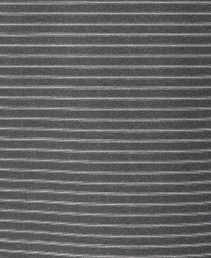 Heather Feeder Stripe Golf Polo (Grey Htr) 