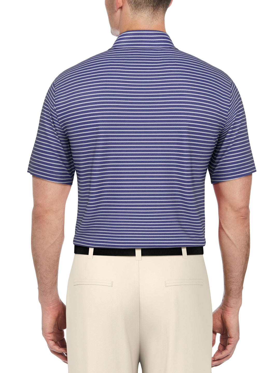 Heather Feeder Stripe Golf Polo (Clematis Bloom Htr) 