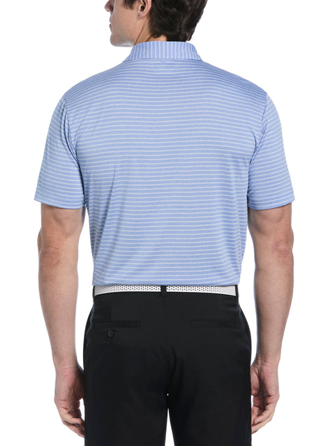 Men's Heather Feeder Stripe Golf Polo