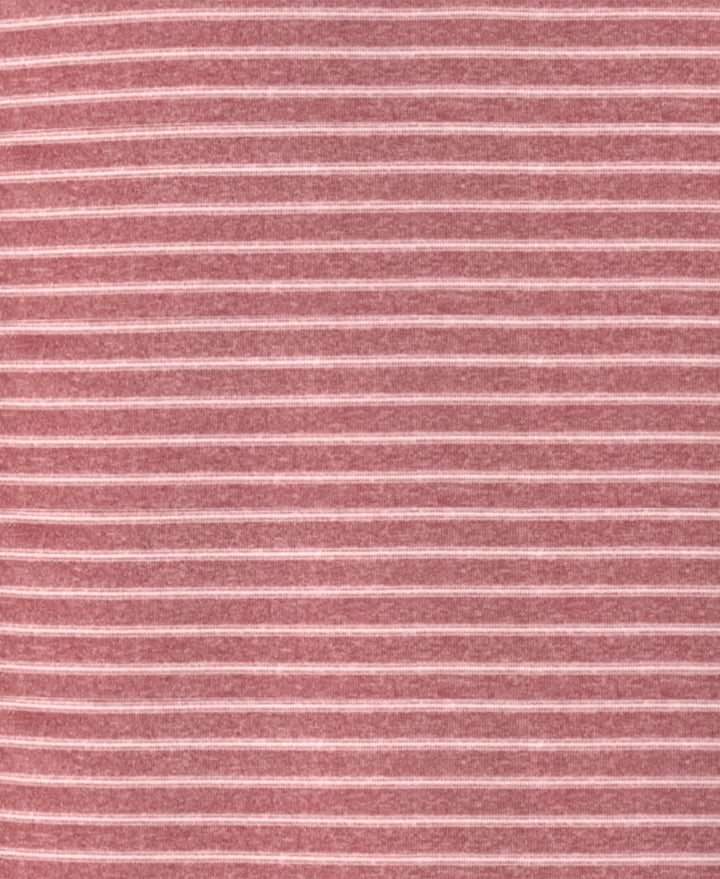 Heather Feeder Stripe Golf Polo (Earth Red Htr) 