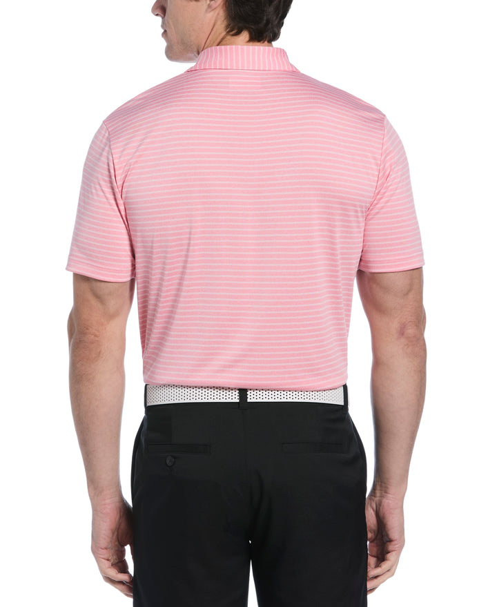 Short Sleeve HEATHER STRIPE FEEDER POLO (Plumeria Htr) 