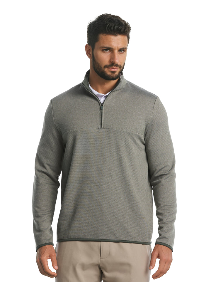 Men's Heather Fleece Quarter Zip Golf Pullover
