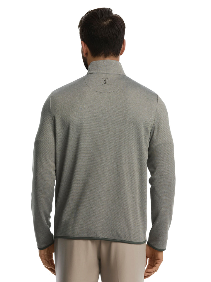 Men's Heather Fleece Quarter Zip Golf Pullover