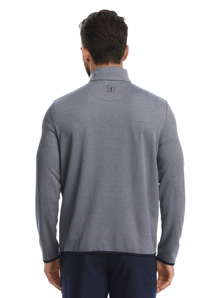 Men's Heather Fleece Quarter Zip Golf Pullover