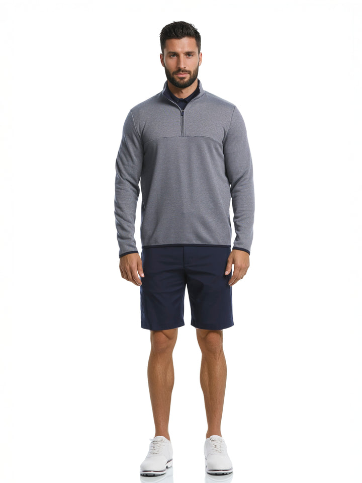 Men's Heather Fleece Quarter Zip Golf Pullover